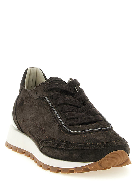 Brunello Cucinelli Brown Calfskin Sneakers