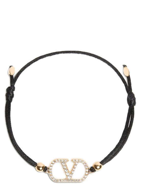 Valentino Garavani Black Polyester Bracelet