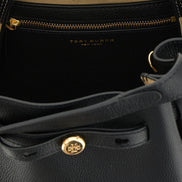 Μαύρη Τσάντα Χειρός από Δέρμα Αγελάδας Tory Burch