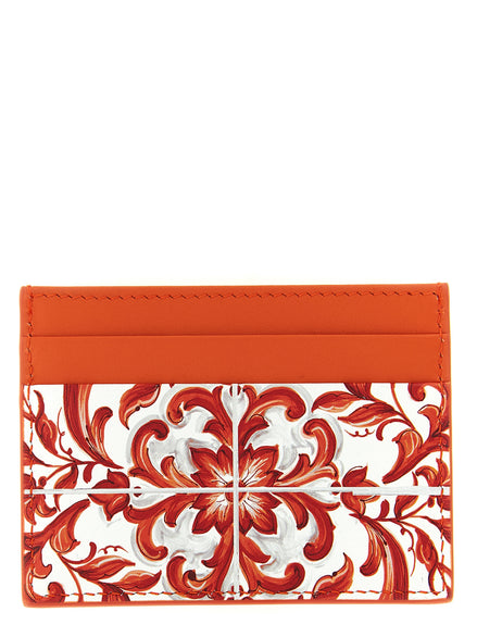 Θήκη καρτών Dolce & Gabbana Orange Calfskin
