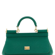 Dolce & Gabbana Sicily Mini Πράσινη και Λευκή Δερμάτινη Τσάντα Ώμου
