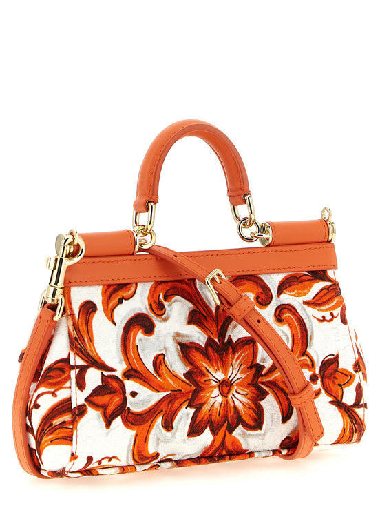 Dolce & Gabbana Orange Cotton Handbag