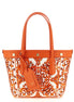 Dolce & Gabbana Orange Cotton Tote Bag