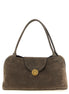 Versace Brown Calfskin Shoulder Bag
