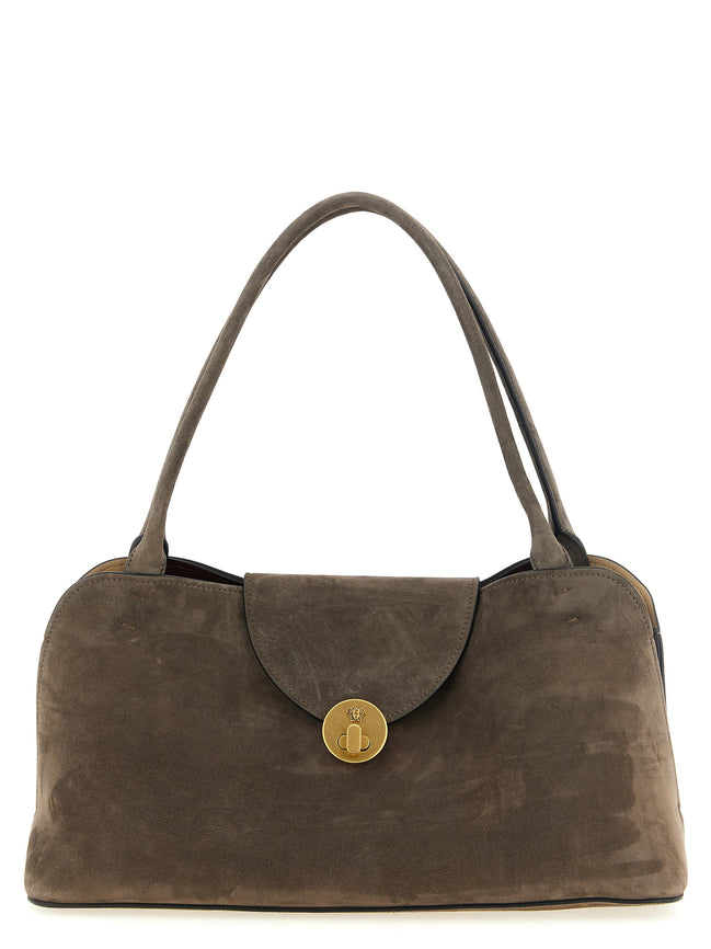 Versace Brown Calfskin Shoulder Bag