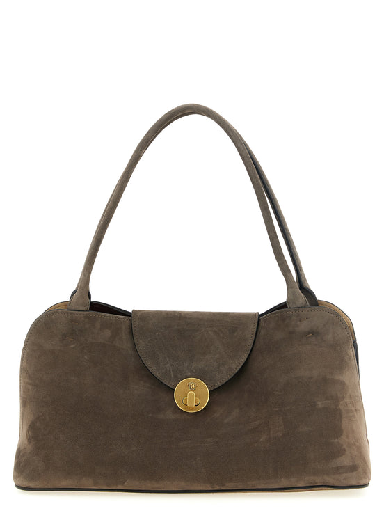 Versace Brown Calfskin Shoulder Bag