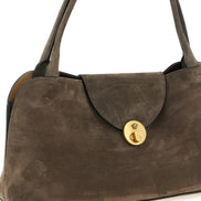 Versace Brown Calfskin Shoulder Bag