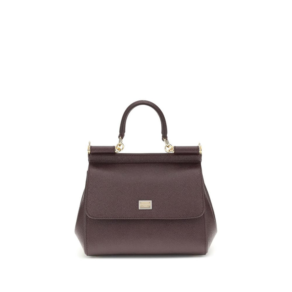 Dolce & Gabbana Brown Calf Leather Bos Taurus Shoulder Bag