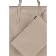 Brunello Cucinelli Beige Calf Leather Bos Taurus Shoulder Bag