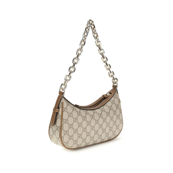 Μπεζ υφασμάτινη τσάντα χειρός Gucci