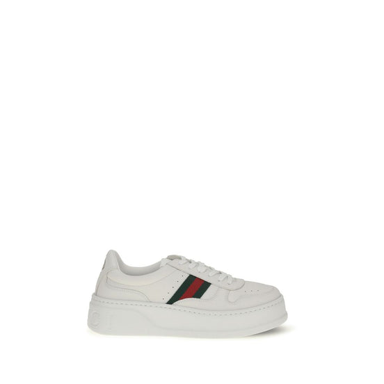 Λευκά chunky sneakers από δέρμα μοσχαριού Bos Taurus Gucci
