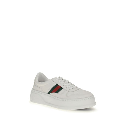 Λευκά chunky sneakers από δέρμα μοσχαριού Bos Taurus Gucci