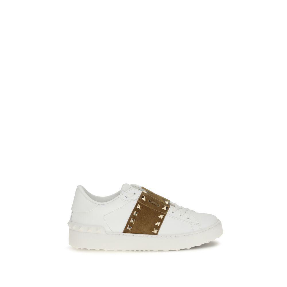 Valentino Garavani White Calf Leather Bos Taurus Sneakers