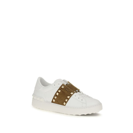 Valentino Garavani White Calf Leather Bos Taurus Sneakers