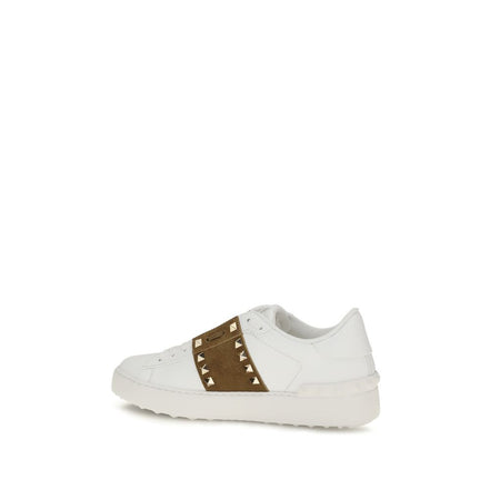 Valentino Garavani White Calf Leather Bos Taurus Sneakers