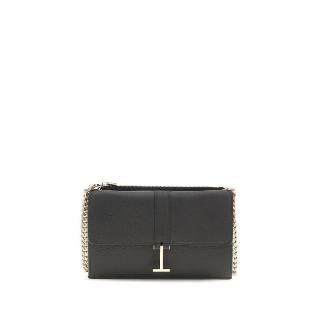 Tom Ford Black Calf Leather Bos Taurus Shoulder Bag