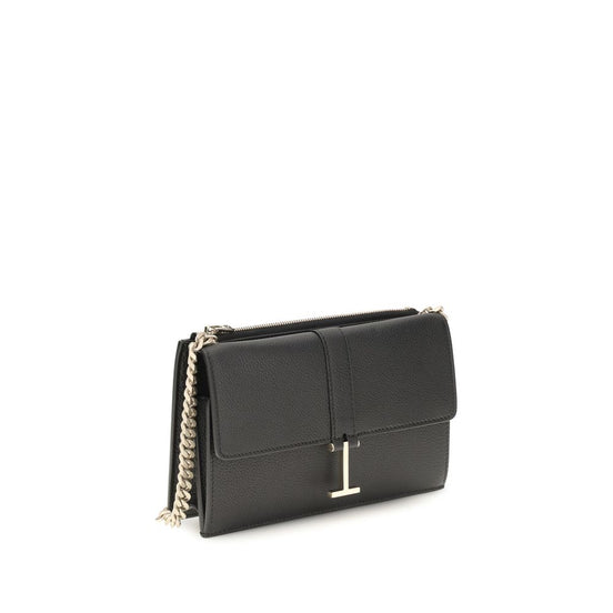 Tom Ford Black Calf Leather Bos Taurus Shoulder Bag