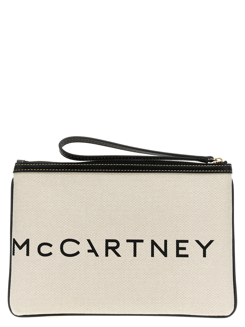 Stella McCartney Beige Cotton Clutch Bag
