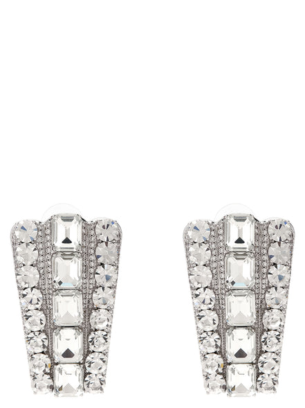 Self-Portrait Silver Cotton Earrings