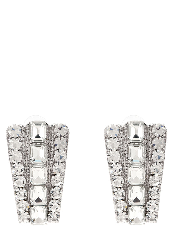 Self-Portrait Silver Cotton Earrings