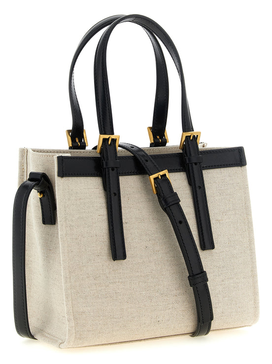 Versace Beige Linen Tote Bag