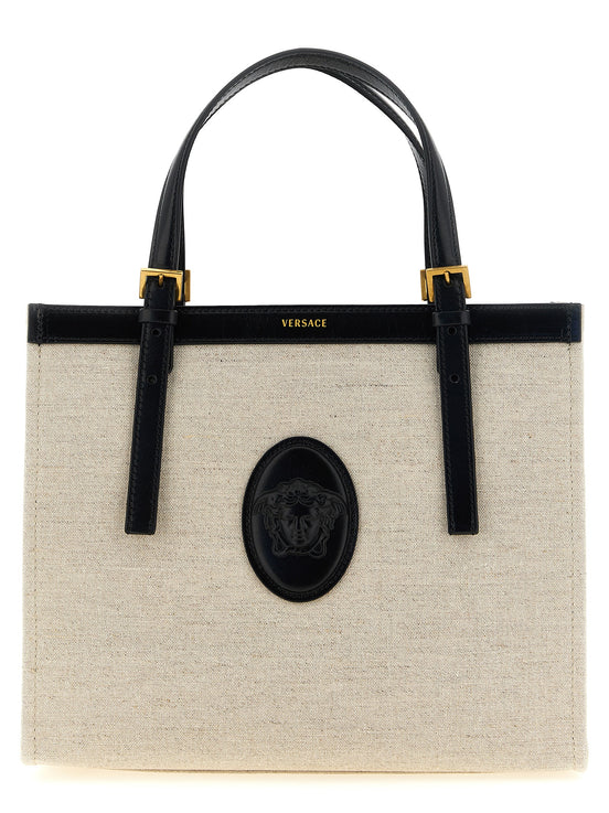 Versace Beige Leather Tote Bag