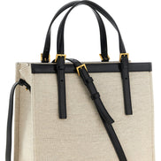 Τσάντα tote Versace από μπεζ δέρμα  