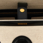 Τσάντα tote Versace από μπεζ δέρμα  