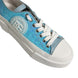 Dolce & Gabbana Blue White Sequin Logo Low Top Sneakers Shoes