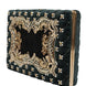 Dolce & Gabbana Black Velvet Gold Frame Clutch Evening Clutch Purse Bag