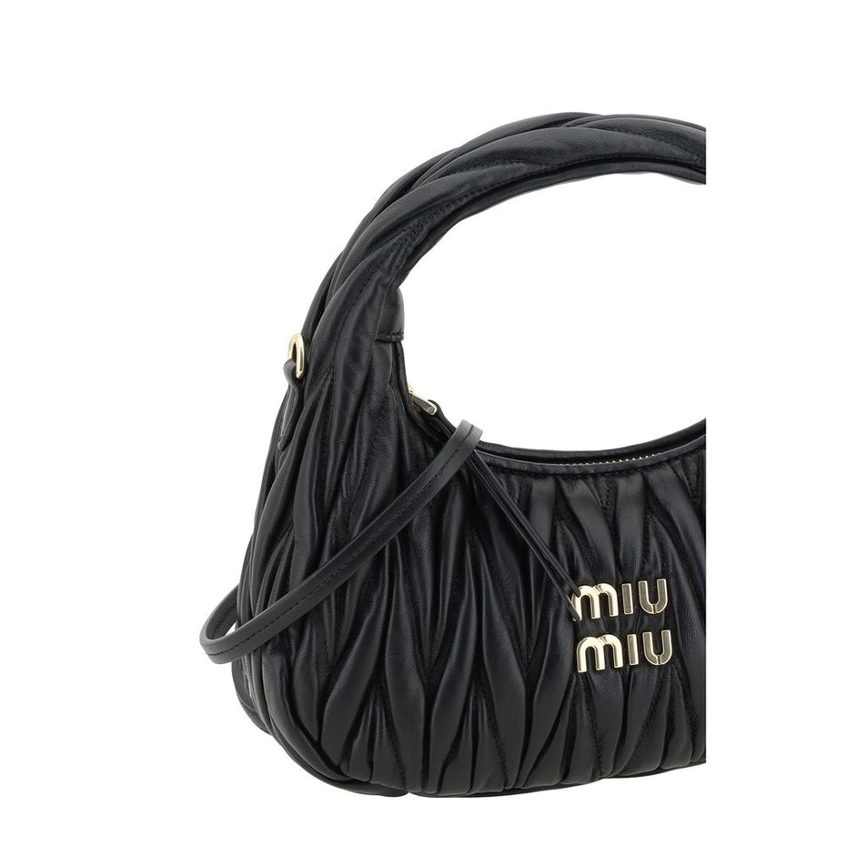 Miu Miu Black Lamb Ovis Aries Aries Handbag