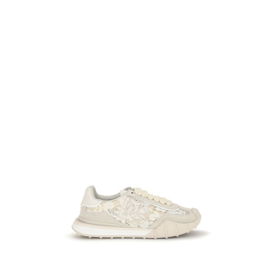 Dolce & Gabbana Beige Calf Leather Bos Taurus Sneakers