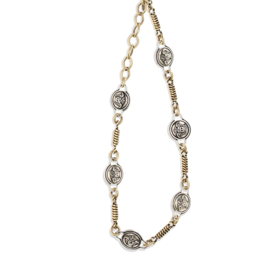 Versace Silver Brass Necklace