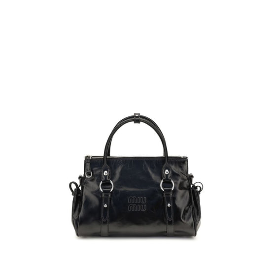 Miu Miu Black Calf Leather Bos Taurus Handbag
