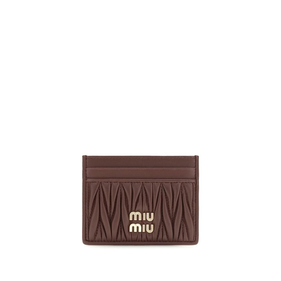 Miu Miu Bordeaux Lamb Ovis Aries Aries Wallet