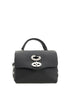 Zanellato Black Calf Leather Bos Taurus Shoulder Bag