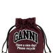 Ganni Bordeaux Recycled Polyamide Clutch Bag