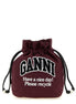 Ganni Bordeaux Recycled Polyamide Clutch Bag