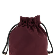 Ganni Bordeaux Recycled Polyamide Clutch Bag
