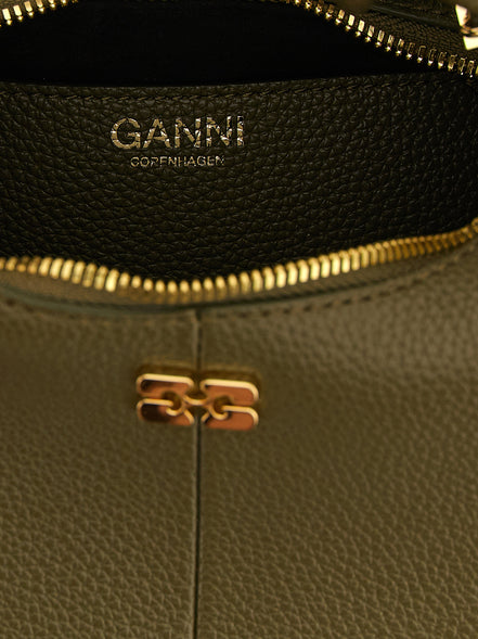 Ganni Bicolor Polyester Handbag
