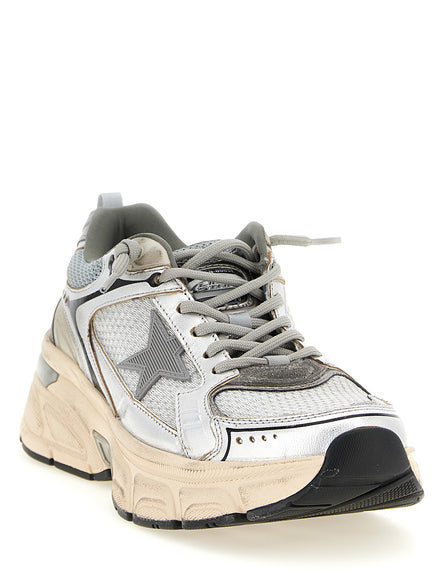 Golden Goose Silver Leather Chunky Sneakers