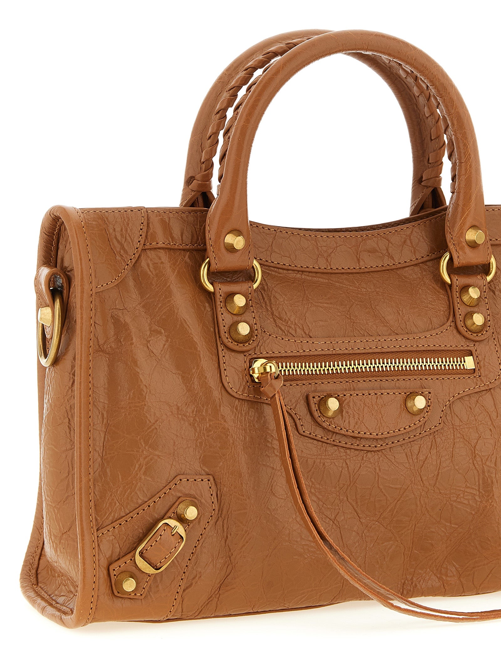 Balenciaga Brown Lamb Leather Handbag