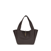 Saint Laurent Brown Calf Leather Bos Taurus Shoulder Bag