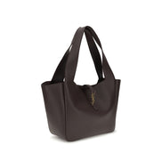 Saint Laurent Brown Calf Leather Bos Taurus Shoulder Bag