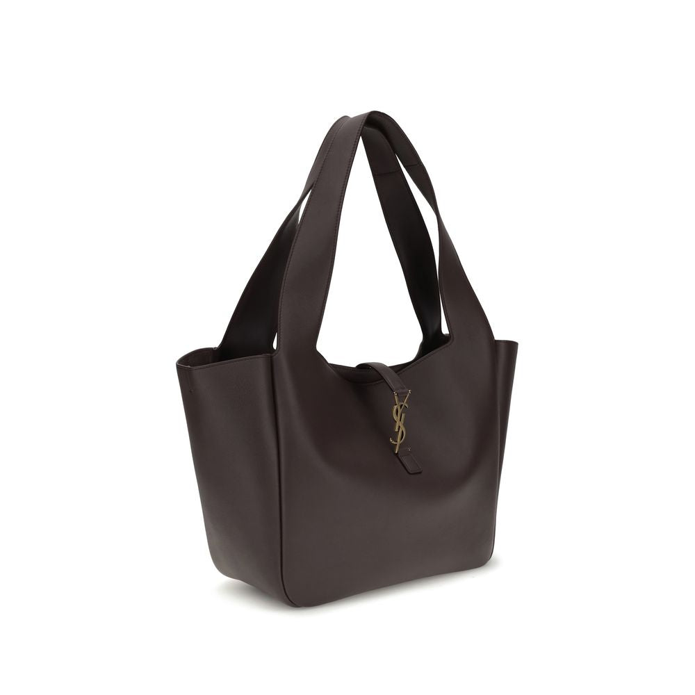 Saint Laurent Brown Calf Leather Bos Taurus Shoulder Bag