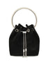 Jimmy Choo Black Cotton Shoulder Bag