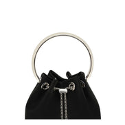 Τσάντα Jimmy Choo μαύρη από μετάξι Backet  