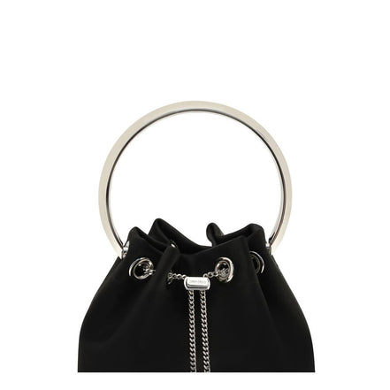 Τσάντα Jimmy Choo μαύρη από μετάξι Backet  