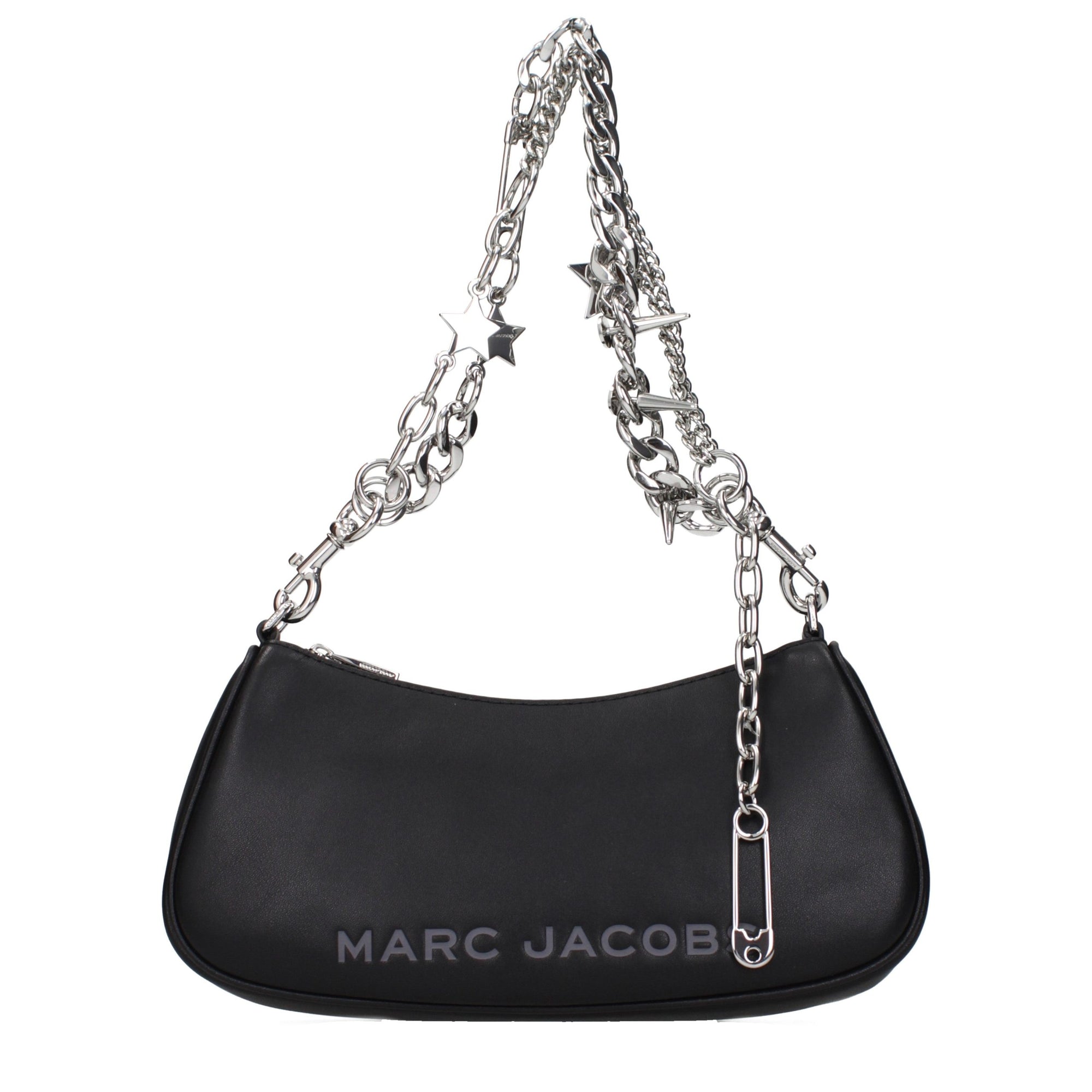 Τσάντα ώμου από μαύρο δέρμα Marc Jacobs  
