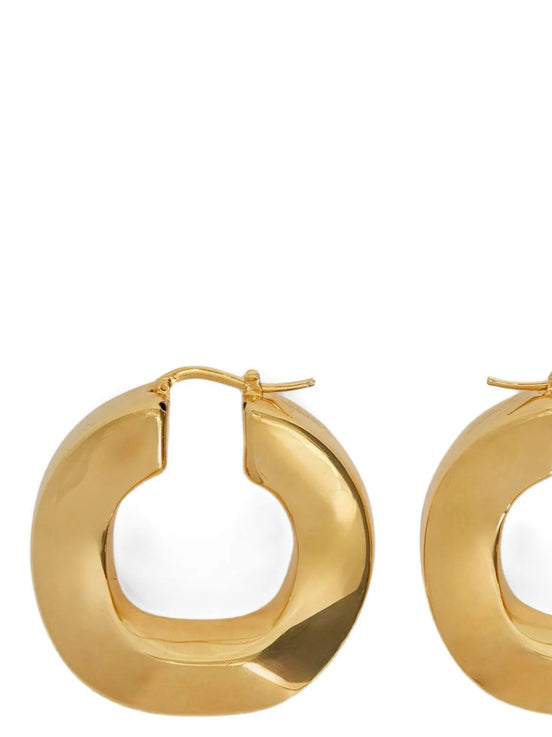 Jil Sander Gold Copper Earrings